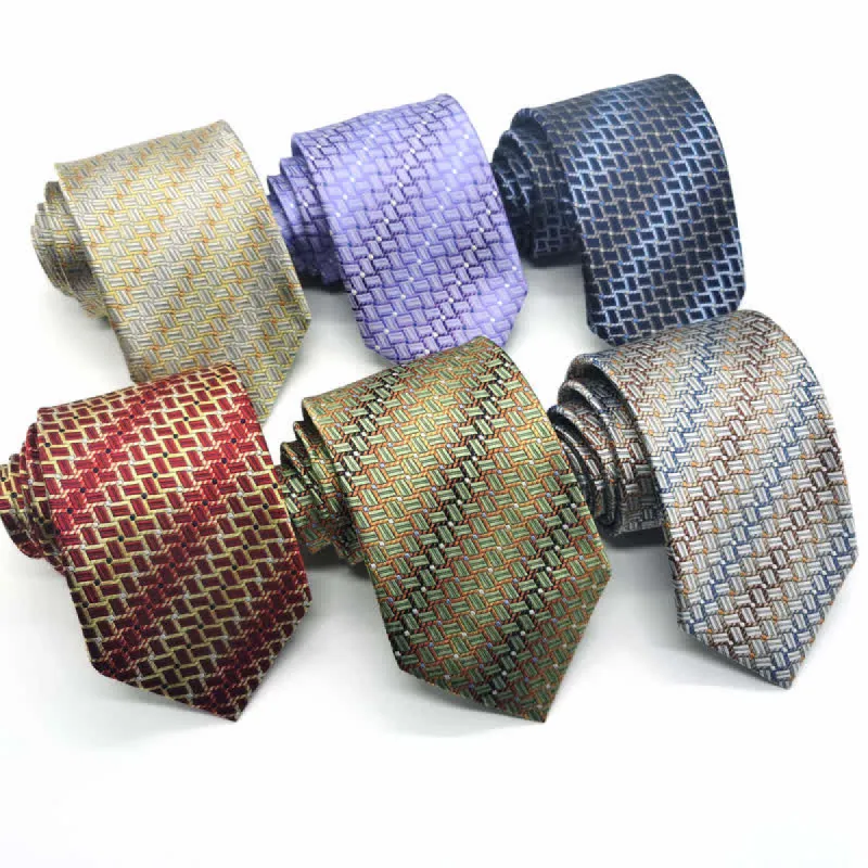 Men's Graduated Weave Pattern Pure Silk Necktie sold by FloralTrip