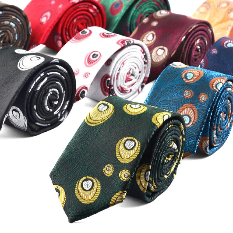 Men's Peacock Feather Pattern Necktie sold by FloralTrip