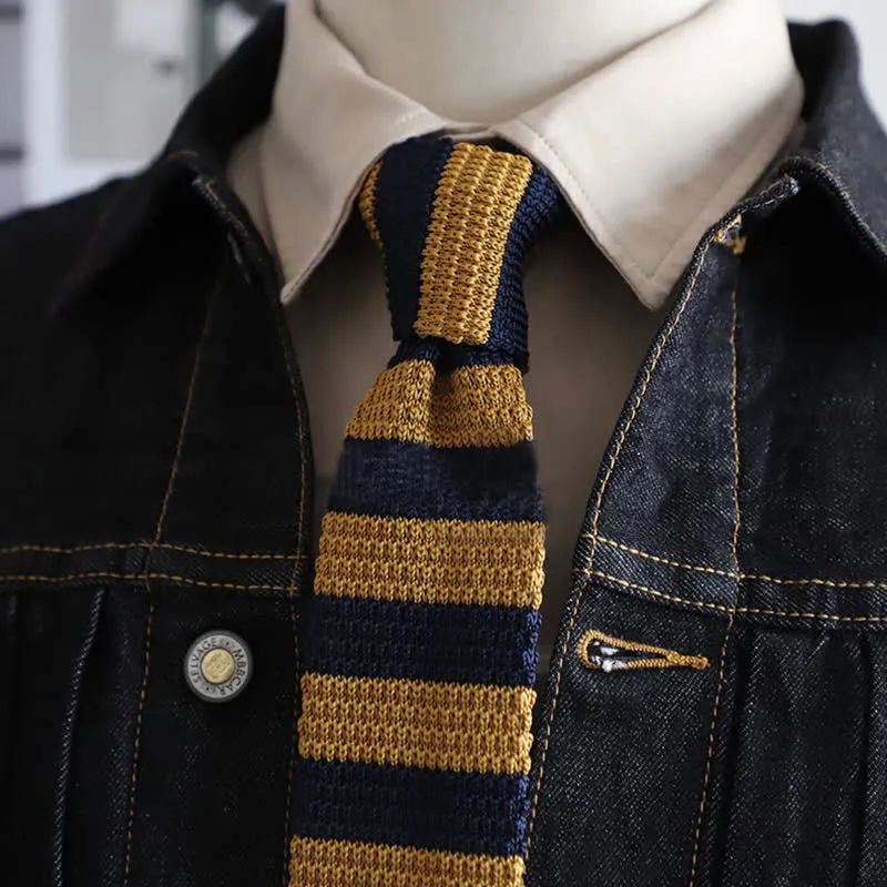 Men's Autumn Horizonal Striped Knitted Necktie sold by FloralTrip product image thumbnail 5