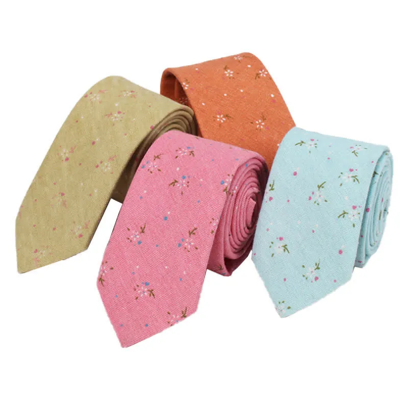 Men's Elegant Floral Skinny Necktie sold by FloralTrip