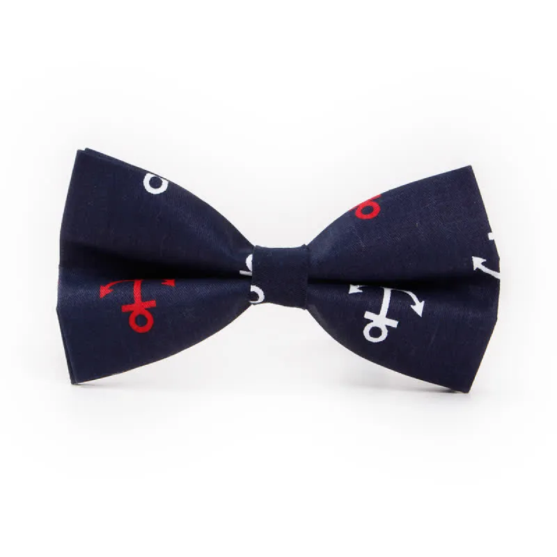 Men's Repeating Ship Anchor Motifs Bow Tie sold by FloralTrip