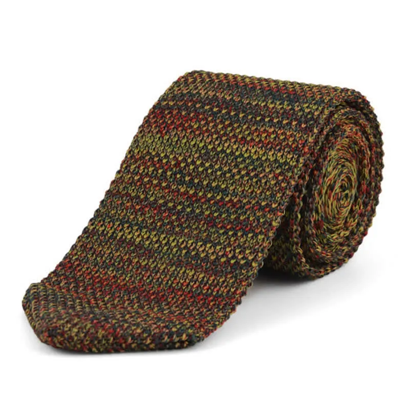 Men's Mixed Color Striped Knitted Necktie sold by FloralTrip