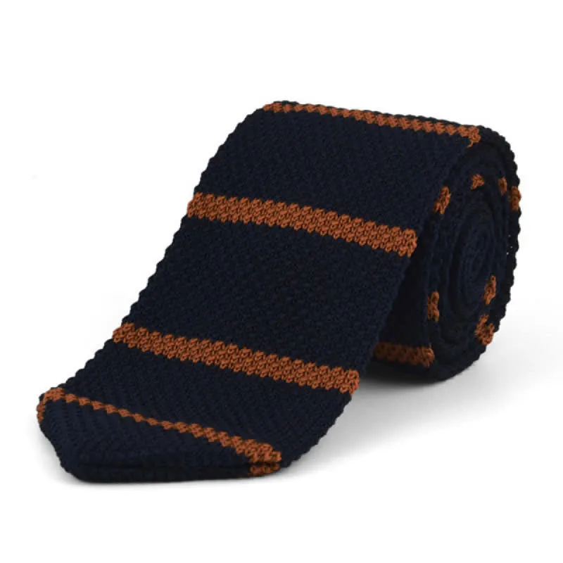 Men's Horizontal Stripes Knitted Necktie sold by FloralTrip
