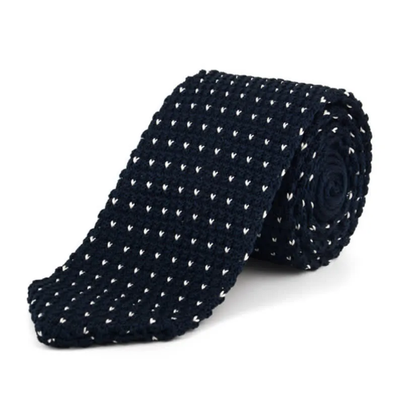 Men's Flecked V Polka Dot Knitted Necktie made by FloralTrip