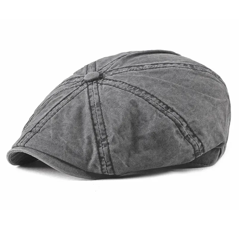 Casual Washed Aged Cotton Beret Cap sold by FloralTrip