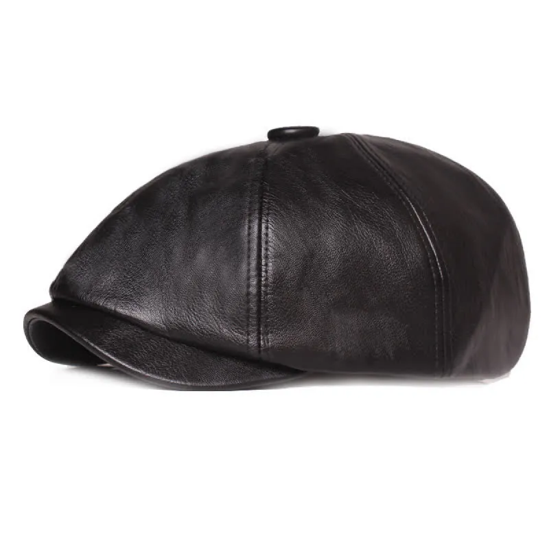 Minimalist Plain Colours Leather Beret Cap sold by FloralTrip