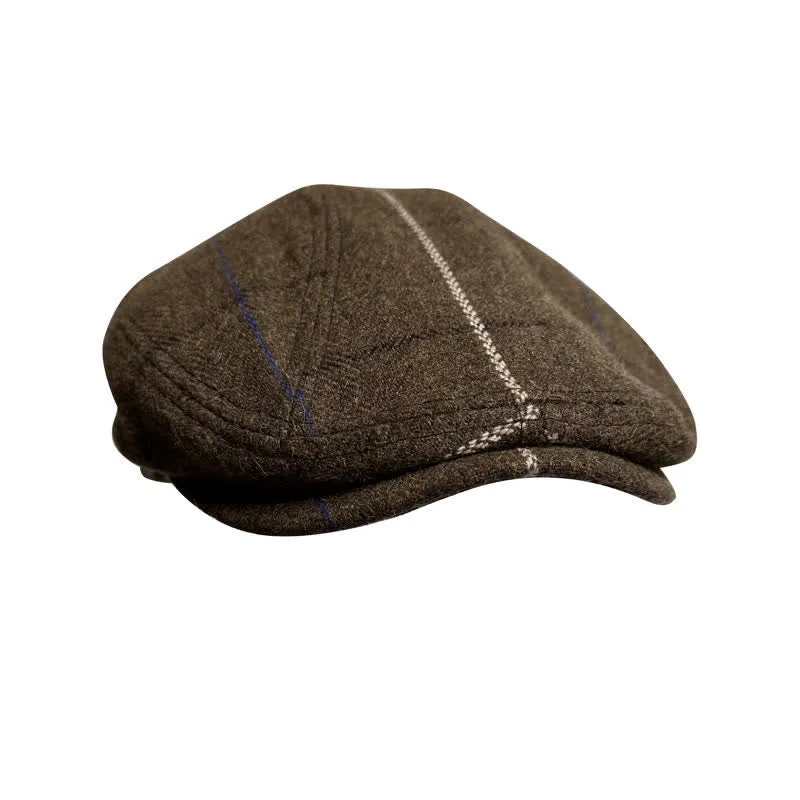 Vintage Coffee Blue White Strips Beret Cap sold by FloralTrip product image thumbnail 3