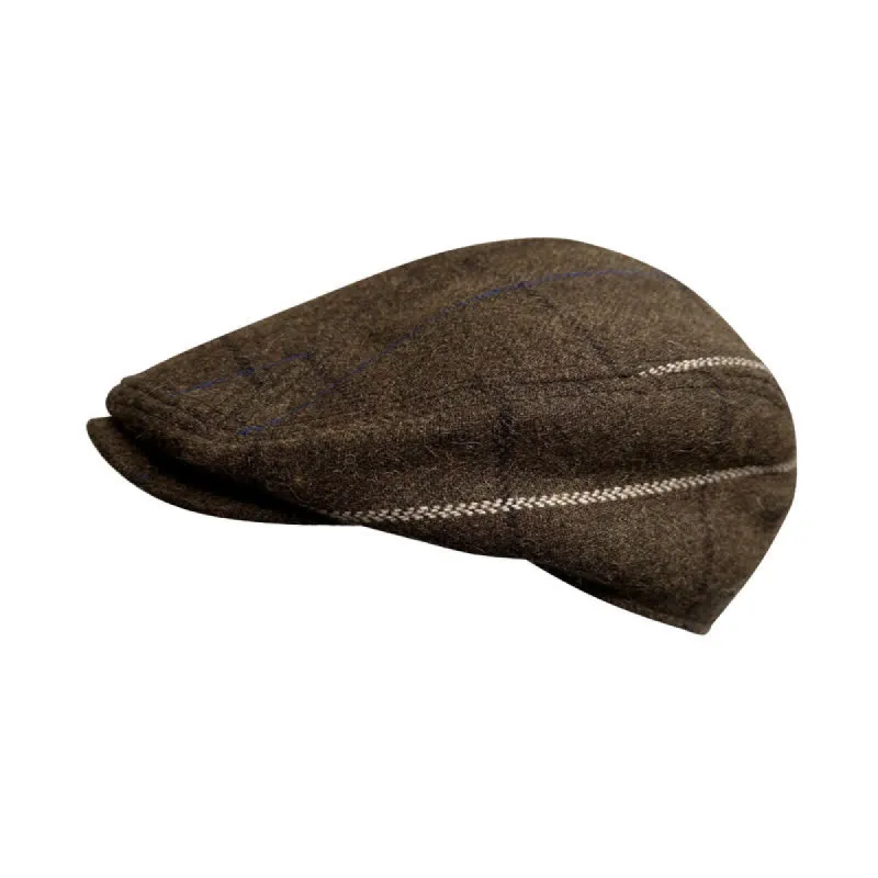 Vintage Coffee Blue White Strips Beret Cap sold by FloralTrip