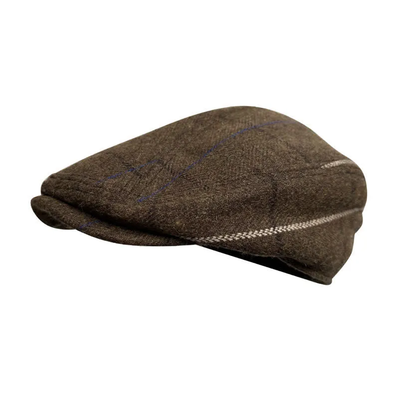 Vintage Coffee Blue White Strips Beret Cap sold by FloralTrip product image thumbnail 5