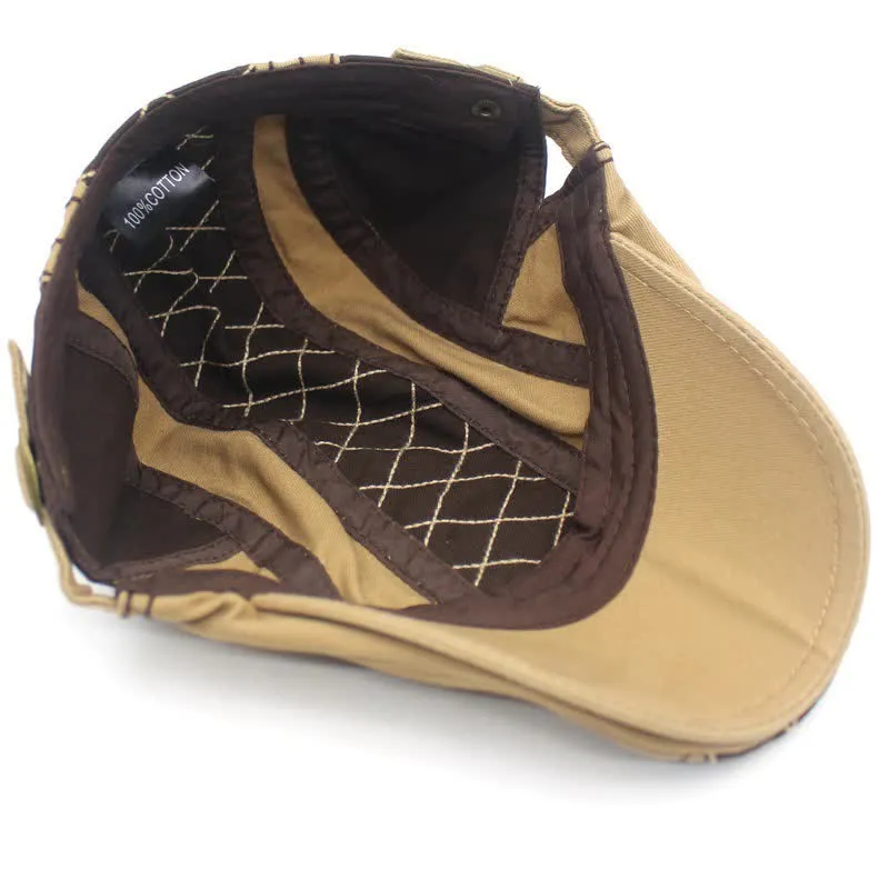 Vintage Embroidery Plaid Patchwork Beret Cap sold by FloralTrip product image thumbnail 5