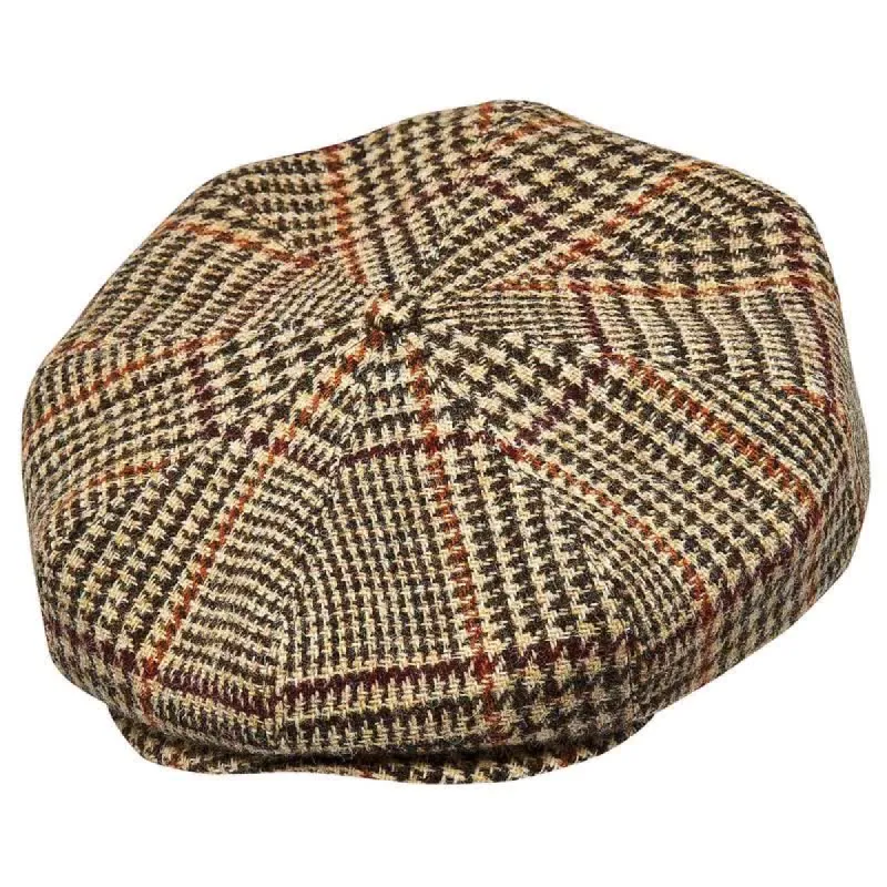 Beige Scottish Plaid Tweed Newsboy Beret Cap sold by FloralTrip