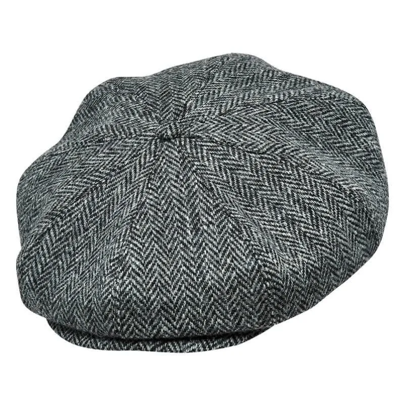 Bakerboy Herringbone Tweed Octagonal Beret Cap sold by FloralTrip