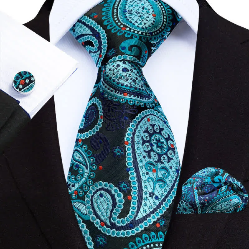 3Pcs Men's Exotic Palace Paisley Necktie Set sold by FloralTrip