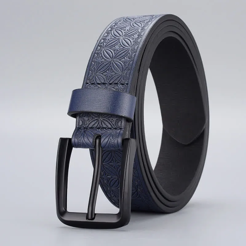 Men's Geometric Coin Embossing Leather Belt sold by FloralTrip