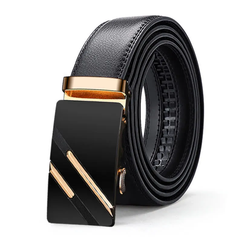 Men's Luxury Embossed Automatic Buckle Leather Belt sold by FloralTrip