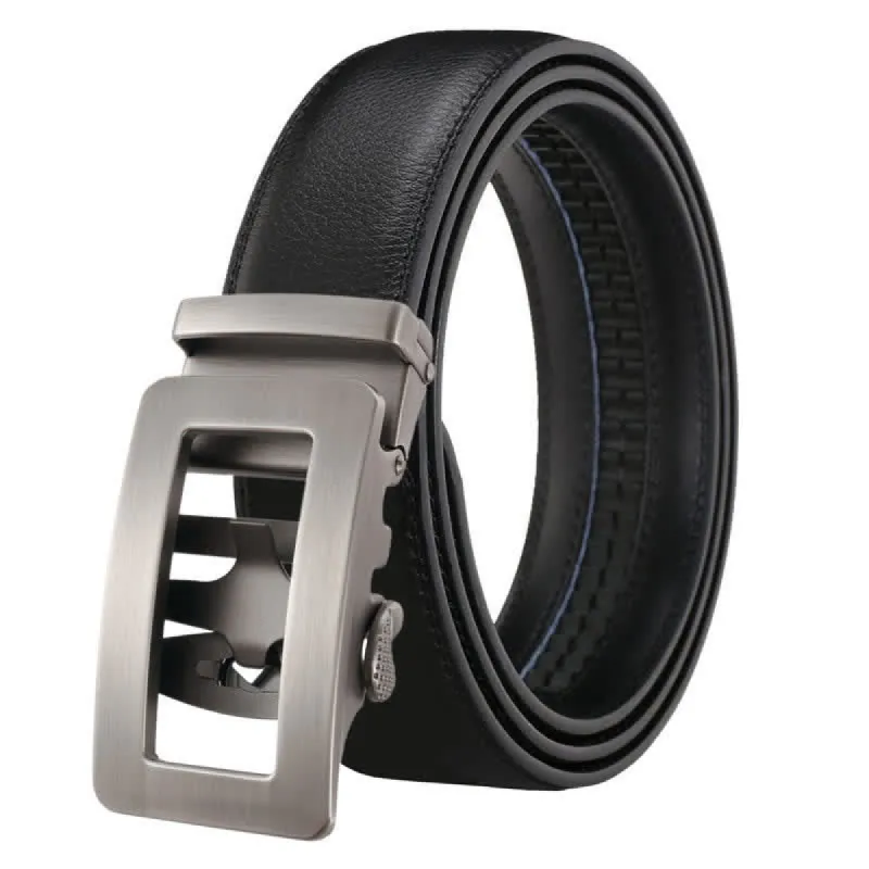 Men's Simple Hollow Automatic Buckle Leather Belt sold by FloralTrip