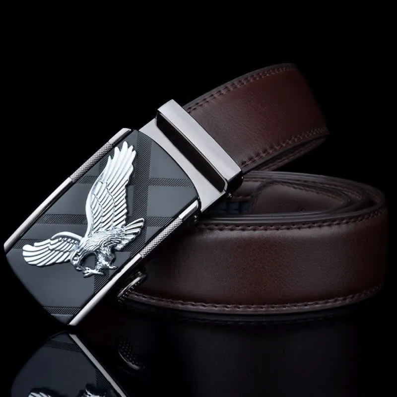 Men's Animal Eagle Automatic Buckle Leather Belt sold by FloralTrip