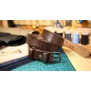 Men's Western Distressed Style Leather Belt sold by FloralTrip