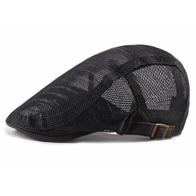 Breathable Sunhat Hollow Mesh Flat Cap Beret sold by FloralTrip