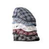 Travel Casual Checkered Beret Flat Cap sold by FloralTrip