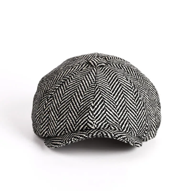 Herringbone Octagonal Cap Flat Cap Beret sold by FloralTrip product image thumbnail 4