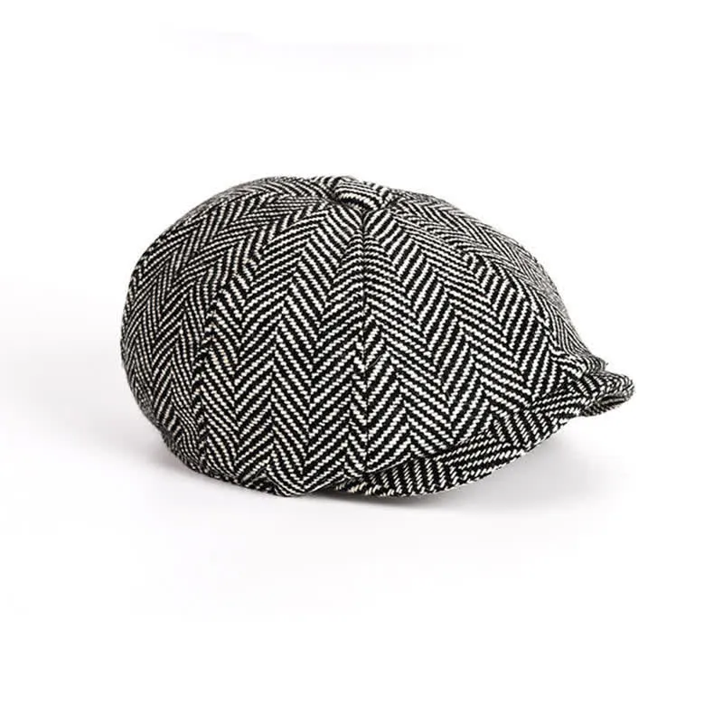 Herringbone Octagonal Cap Flat Cap Beret sold by FloralTrip product image thumbnail 5