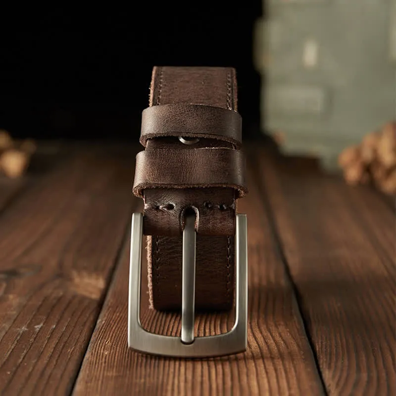 Men's Classic Textured Cowboy Leather Belt sold by FloralTrip product image thumbnail 5