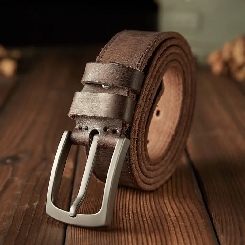 Men's Classic Textured Cowboy Leather Belt sold by FloralTrip