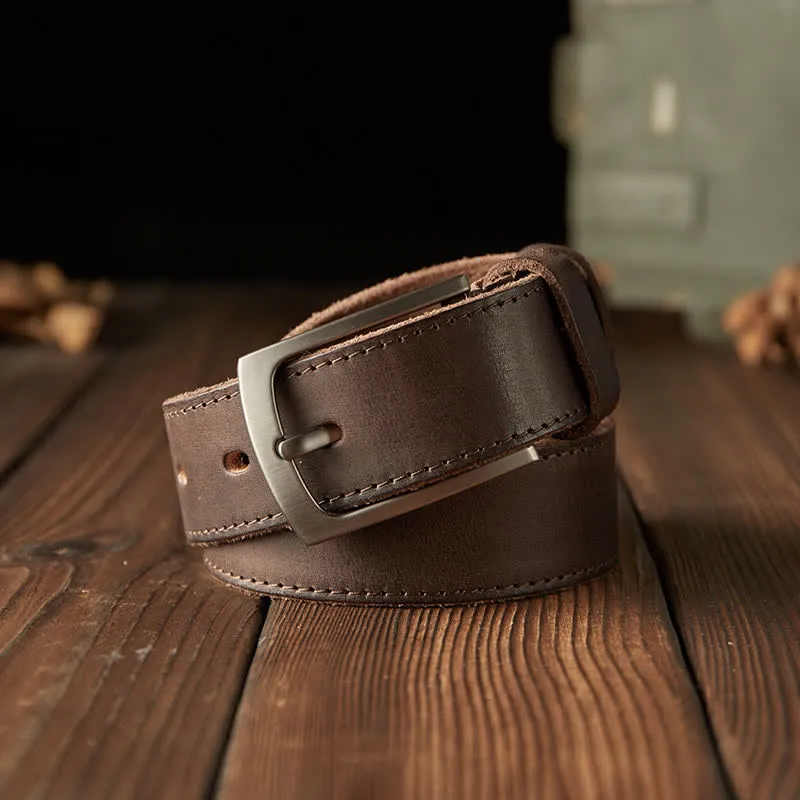 Men's Classic Textured Cowboy Leather Belt sold by FloralTrip product image thumbnail 4