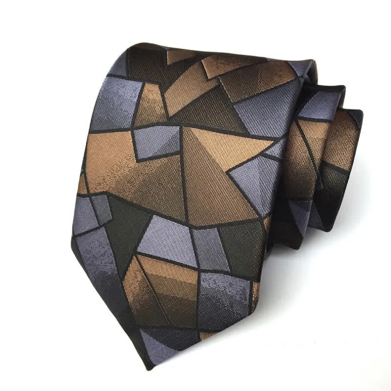 Men's Artistic Geometric Abstract Necktie sold by FloralTrip
