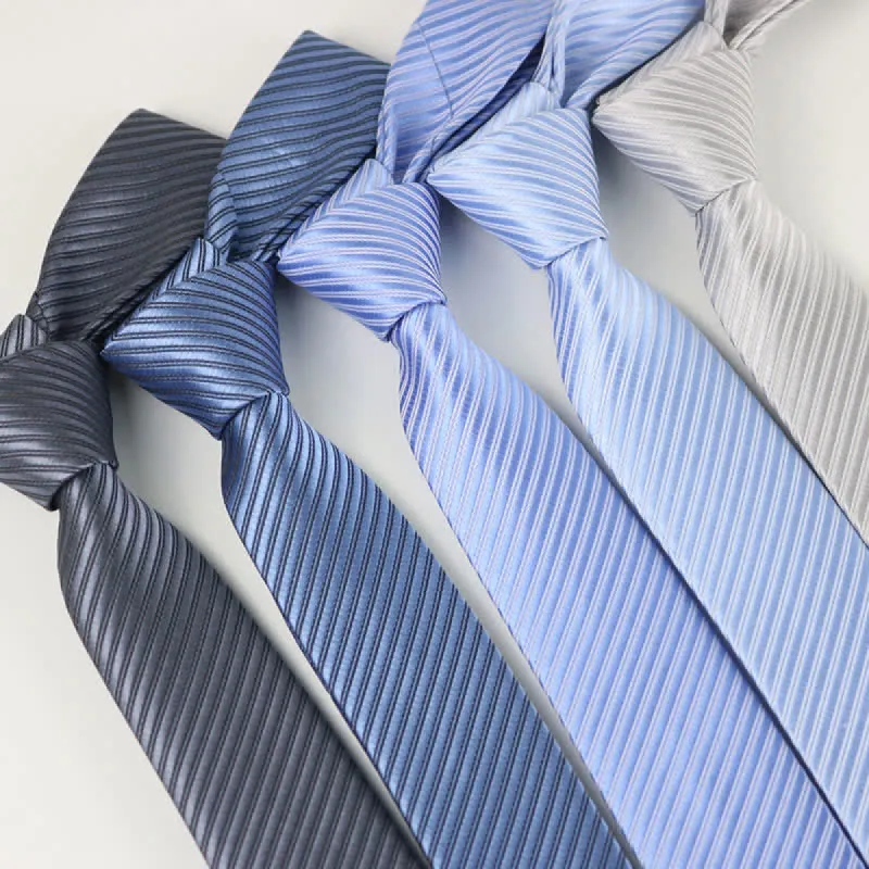 Men's Solid Grey Blue White Twill Daily Necktie sold by FloralTrip