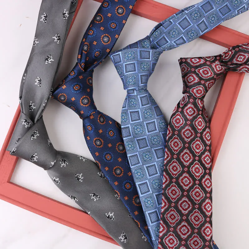 Men's Vintage Geometric Floral Motifs Necktie sold by FloralTrip