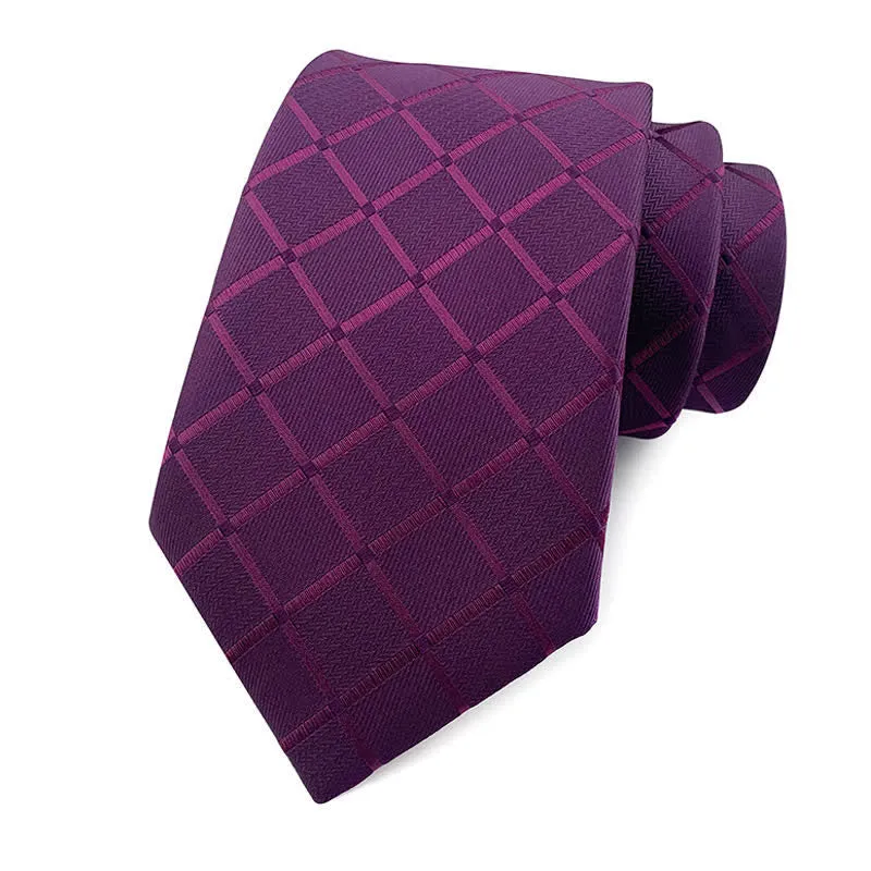 Men's Skinny Tuxedo Suit Plaid Necktie sold by FloralTrip product image thumbnail 3