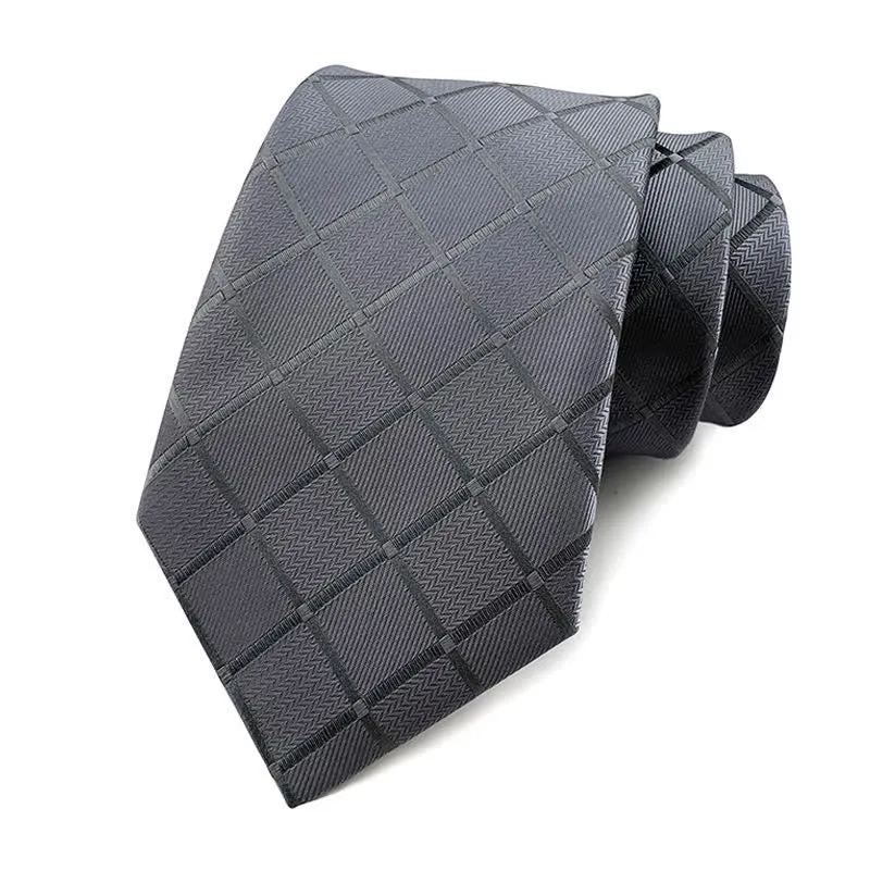 Men's Skinny Tuxedo Suit Plaid Necktie sold by FloralTrip product image thumbnail 4