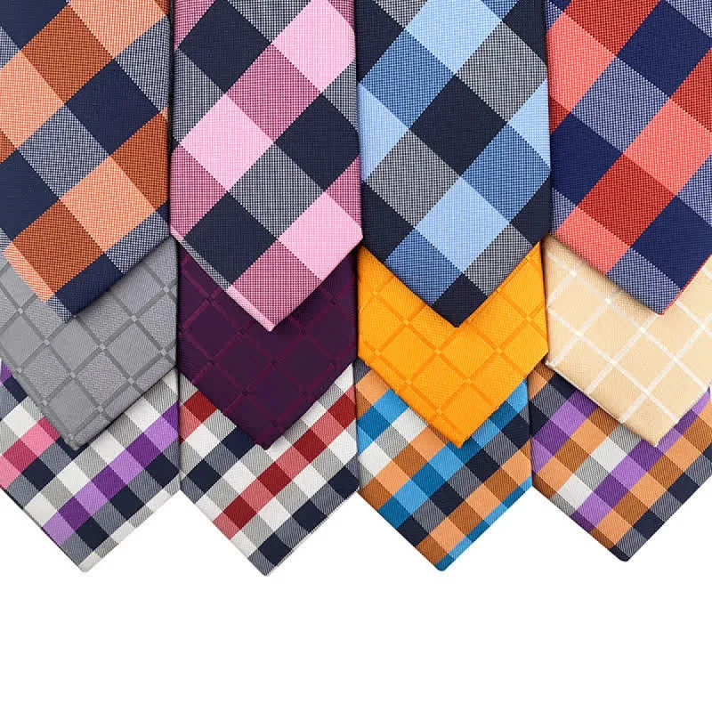 Men's Skinny Tuxedo Suit Plaid Necktie sold by FloralTrip