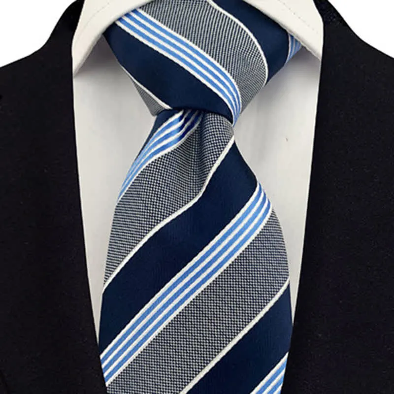 Men's Traditional Repp Striped Office Necktie sold by FloralTrip product image thumbnail 2