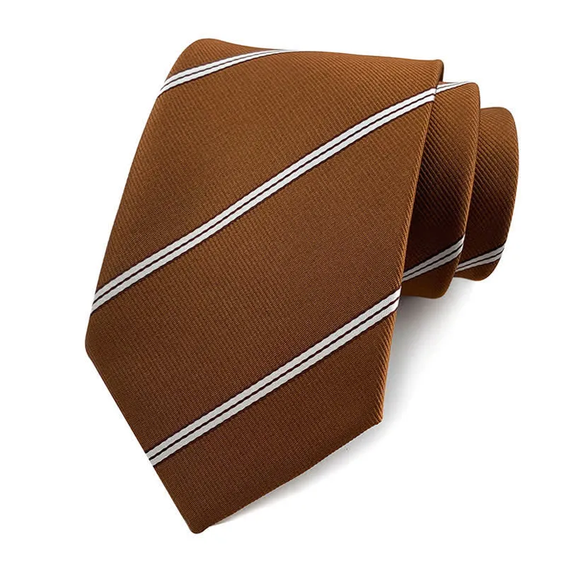 Men's Traditional Repp Striped Office Necktie sold by FloralTrip product image thumbnail 3
