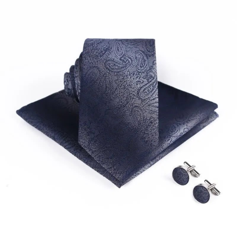 3Pcs Men's Gradient Color Paisley Necktie Set sold by FloralTrip