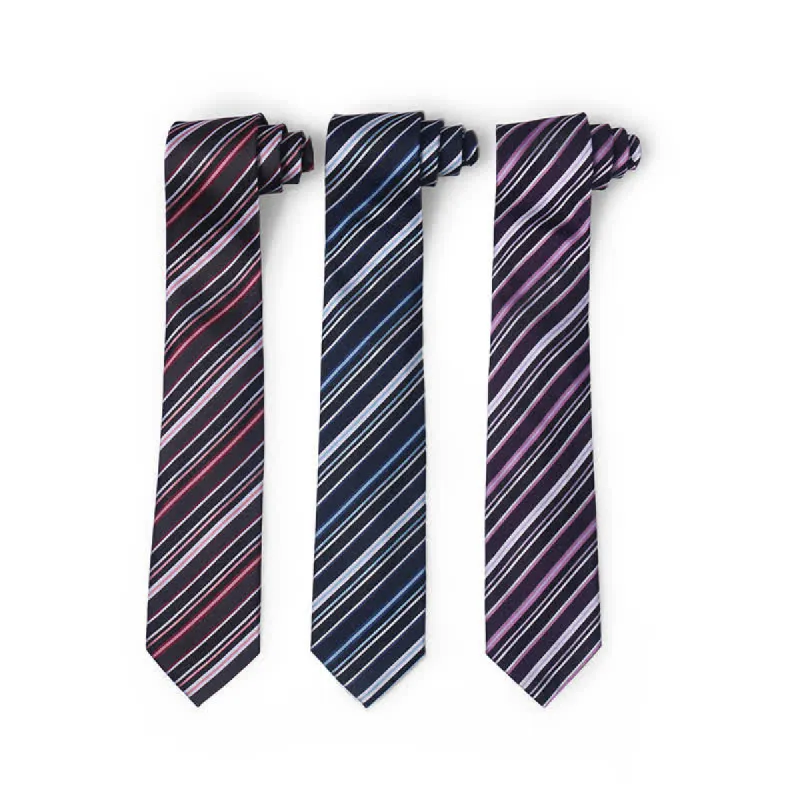 Men's Academy Business Striped Necktie sold by FloralTrip
