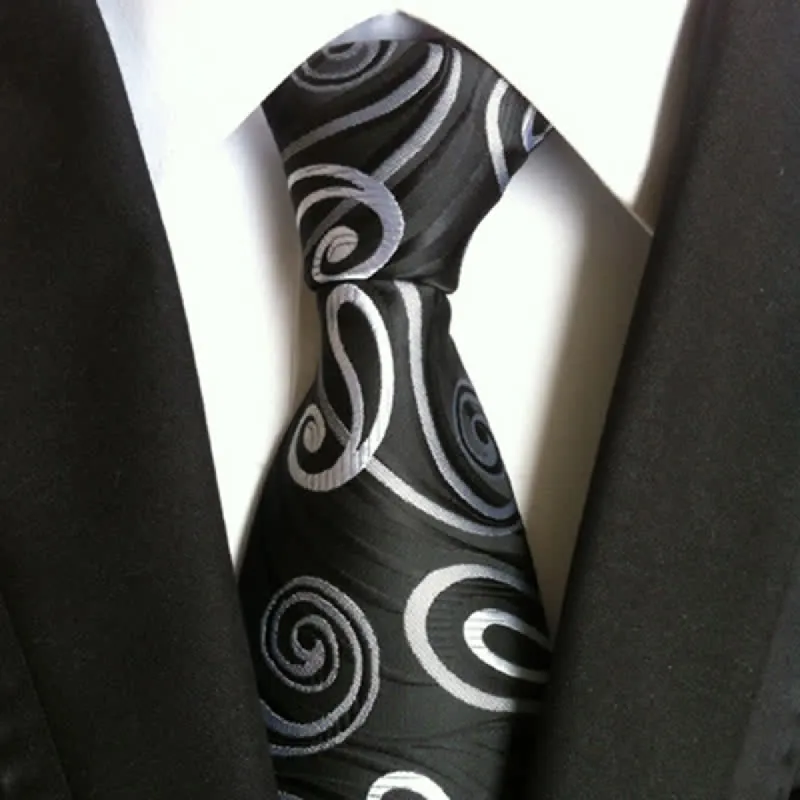 Men's Hurricane Wave Paisley Necktie sold by FloralTrip