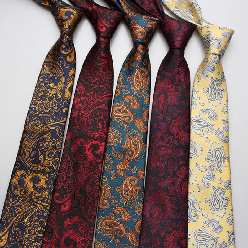 Men's Luxury Casual Bold Paisley Necktie sold by FloralTrip