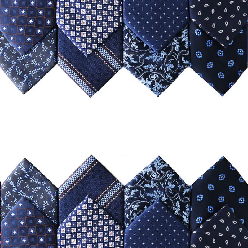 Men's Dynamic Shade of Blue Series Necktie sold by FloralTrip