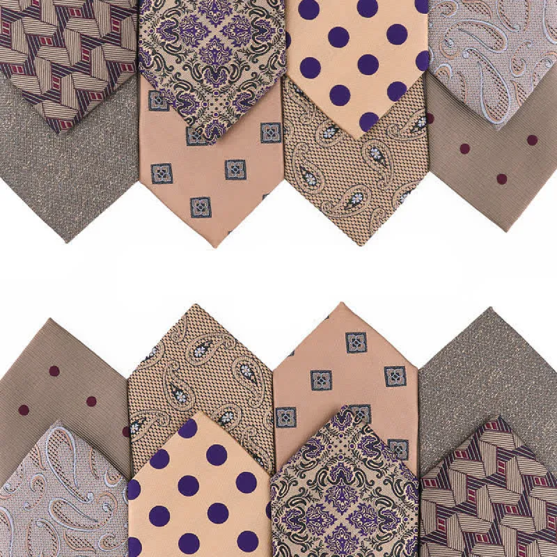 Men's British Khaki Champagne Series Necktie sold by FloralTrip