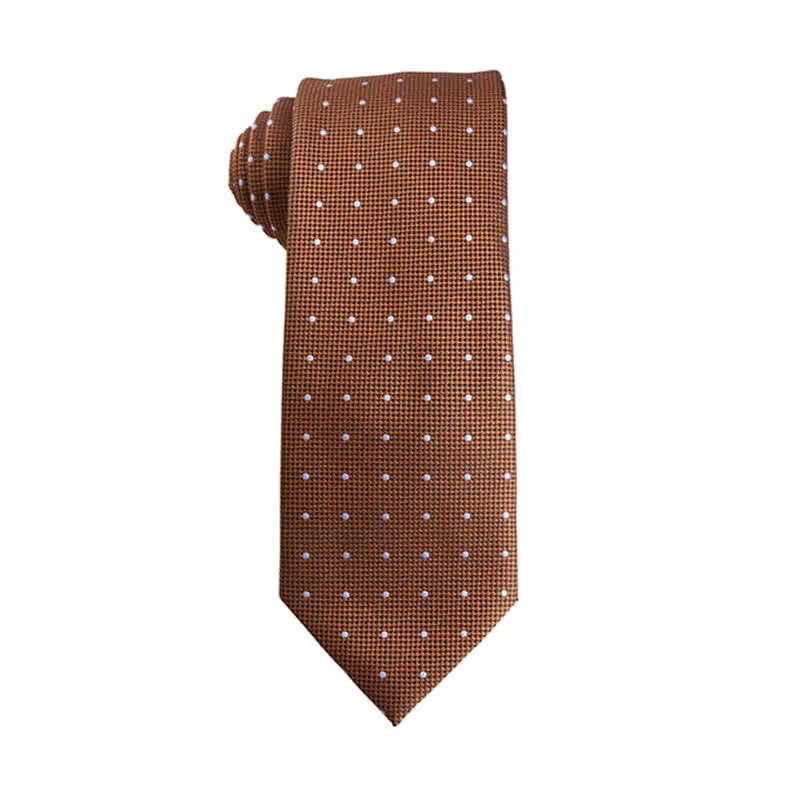 Men's Orange-Red Series Micro Motifs Necktie sold by FloralTrip product image thumbnail 5