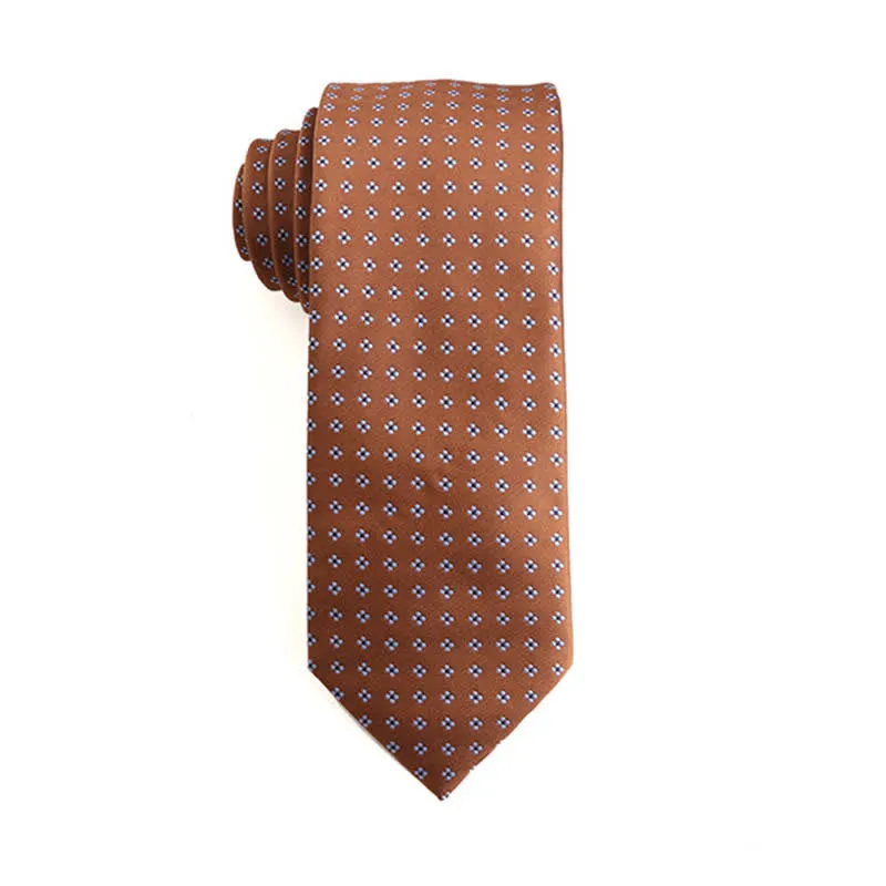 Men's Orange-Red Series Micro Motifs Necktie sold by FloralTrip product image thumbnail 3