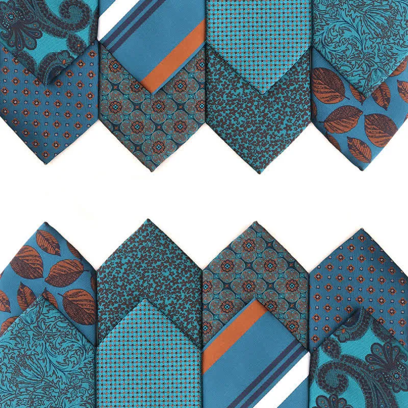Men's Business Lake Blue Series Necktie sold by FloralTrip