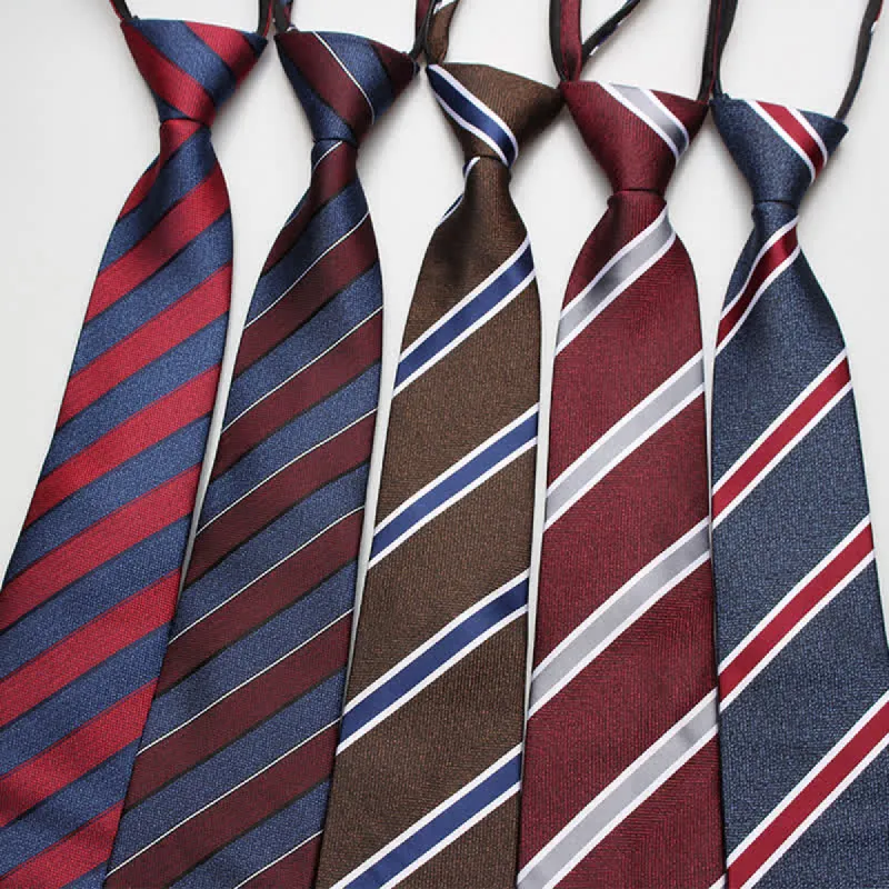 Men's British Zipper Tie Striped Necktie sold by FloralTrip