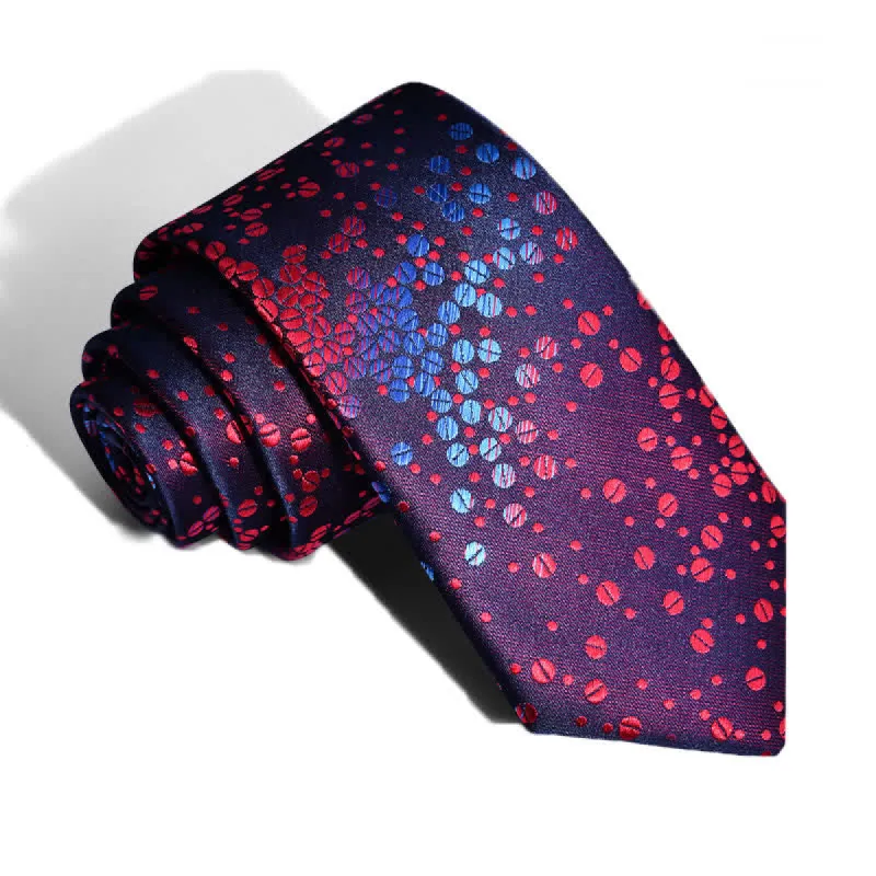 Men's Blue & Red Small Circles Gradient Necktie sold by FloralTrip