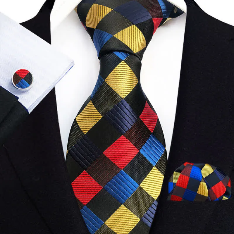 3Pcs Men's Chic Colorful Striped Necktie Set sold by FloralTrip