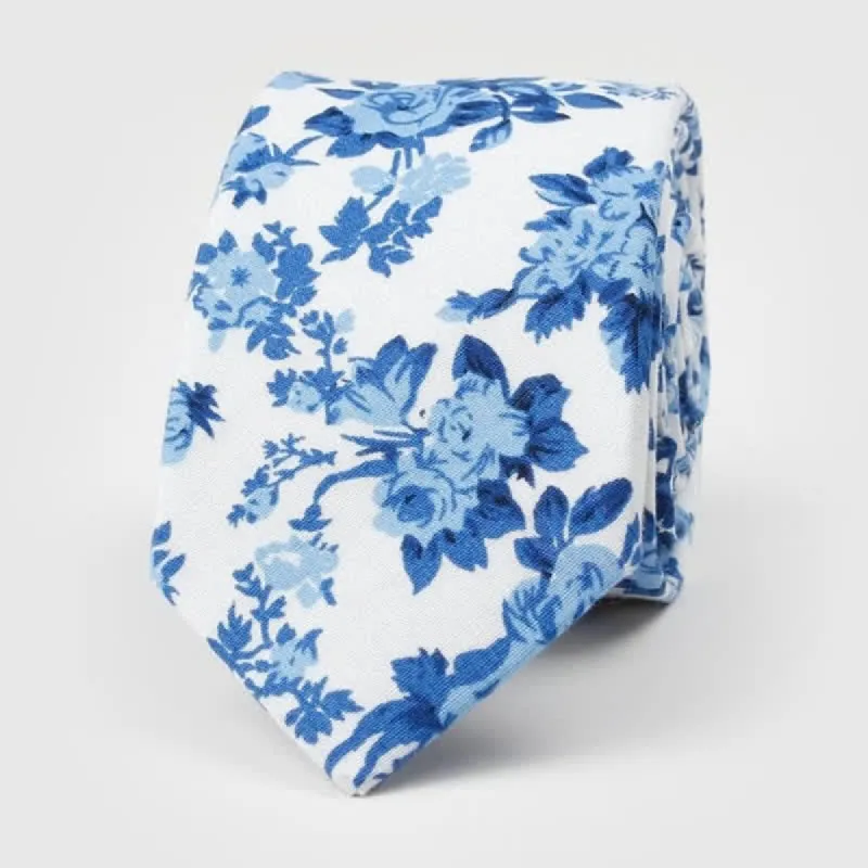 Men's Floral Printed Cotton Necktie sold by FloralTrip